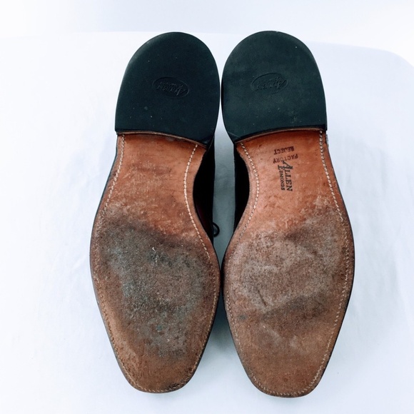 Allen Edmonds Vtg Leather Polo Saddle Shoe Burgundy Corrected Grain Sz 10.5 C - Picture 10 of 16